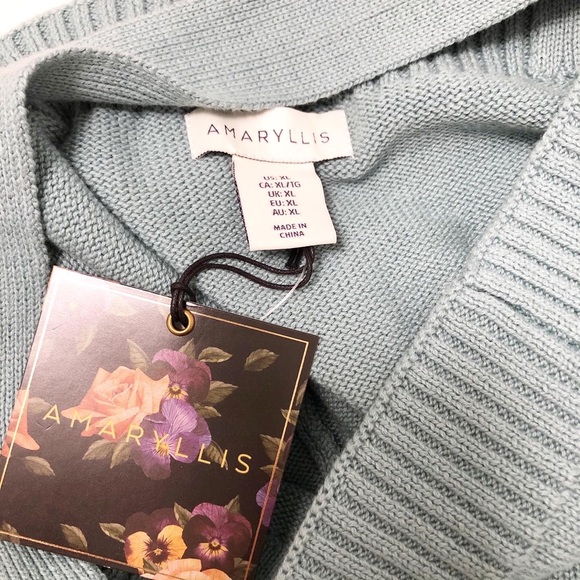 Amaryllis teal knit tank - Picture 3 of 5